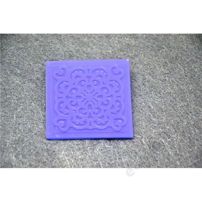 MARCIPÁN/FONDANT MINTÁZÓ, SZILIKON, LAP RÓZSAABLAK (6,5X6,5 CM) (EM90386) - kifutó termék
